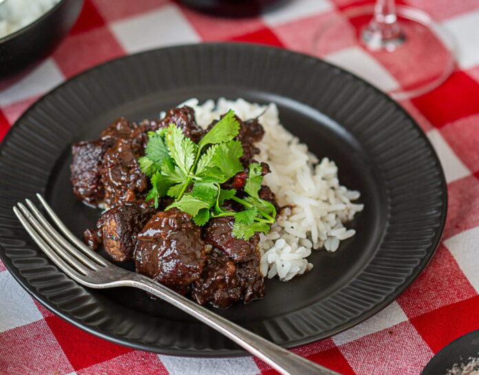 Afelia (Cypriot Pork with Red Wine and Coriander)