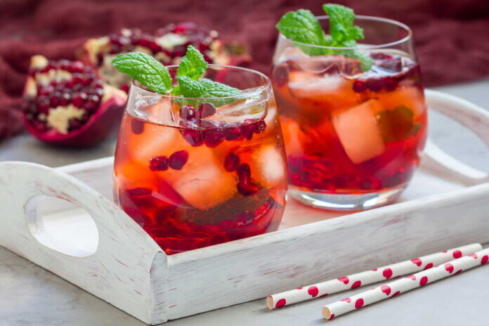 Pomegranate & Mint Spritzer