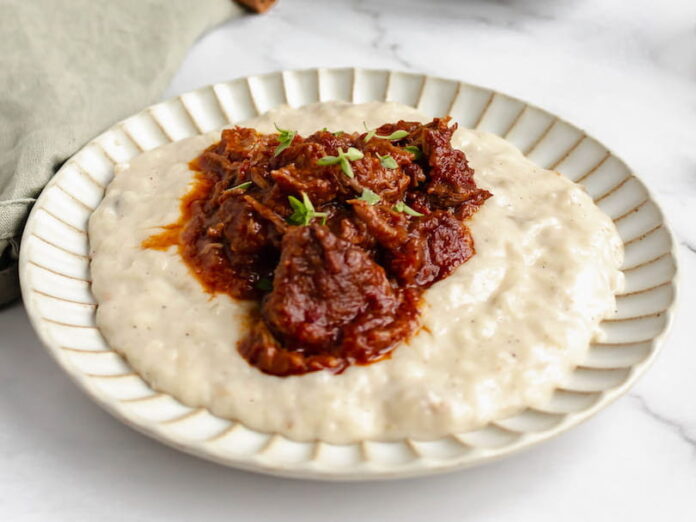 Hunkar Begendi (Turkish Sultan Style Lamb Stew over Smoky Eggplant Puree)