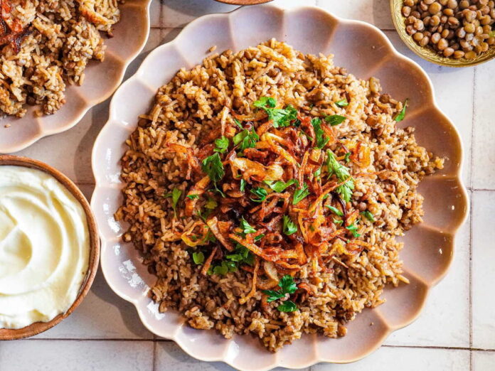 Mujadara (Lentils and Rice with Caramelized Onions)