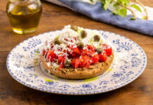 Ntakos (Cretan Barley Rusk Salad) Ntakos (Cretan Barley Rusk Salad)