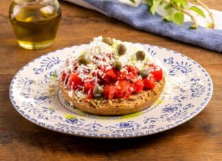 Ntakos (Cretan Barley Rusk Salad) Ntakos (Cretan Barley Rusk Salad)