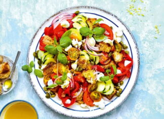 Sallatë Fshatare (Albanian Village Salad) Sallatë Fshatare (Albanian Village Salad)