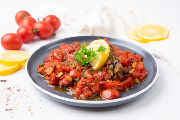 Taktouka (Moroccan Cooked Tomato and Pepper Salad)