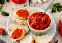 Ajvar (Balkan Roasted Pepper and Eggplant Relish) Ajvar (Balkan Roasted Pepper and Eggplant Relish)
