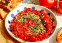 Matbucha (Moroccan-Israeli Cooked Tomato and Pepper Dip) Matbucha (Moroccan-Israeli Cooked Tomato and Pepper Dip)