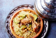 Rechta (Algerian Saffron Noodles with Chicken and Chickpeas) Rechta (Algerian Saffron Noodles with Chicken and Chickpeas)