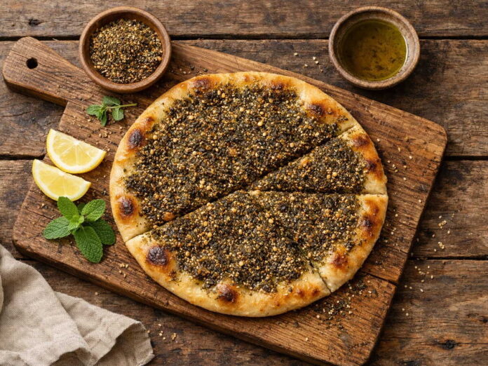 Manakish Za'atar (Lebanese Za'atar Flatbread)