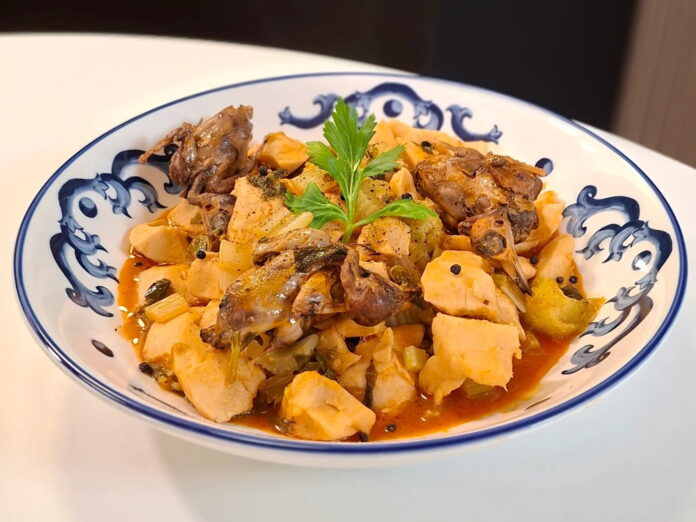 Kolokasi (Cypriot Taro Root Stew in Tomato Sauce)